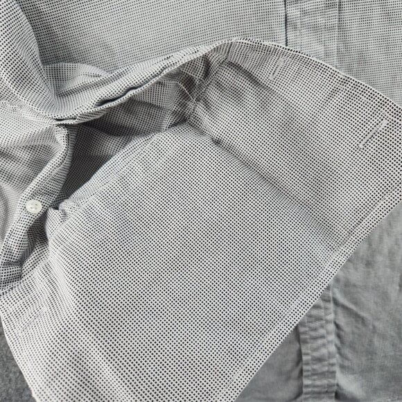 Faconnable USA Cotton Check Large 16.5 Black Shirt Men Button Up French Cuff - Picture 5 of 16